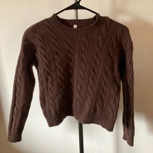 The Group Babaton Extra Fine Merino Wool Brown Sweater Size XS